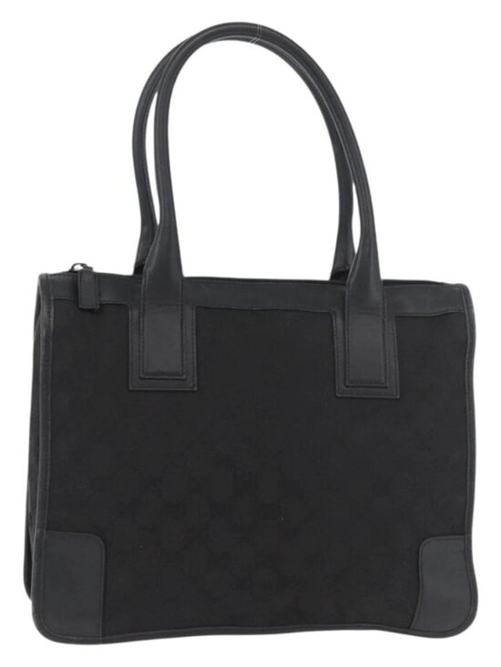 Gucci Handbags - GUCCI GG Canvas Hand Bag Black Gold 000 0855 Auth